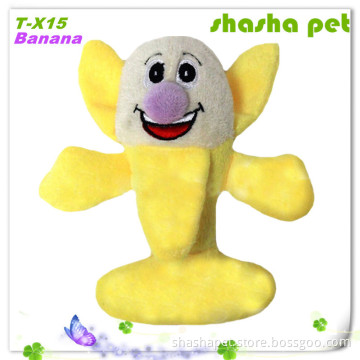 Factory wholesale Banana pet plush toys dog toys pet squeaker toys